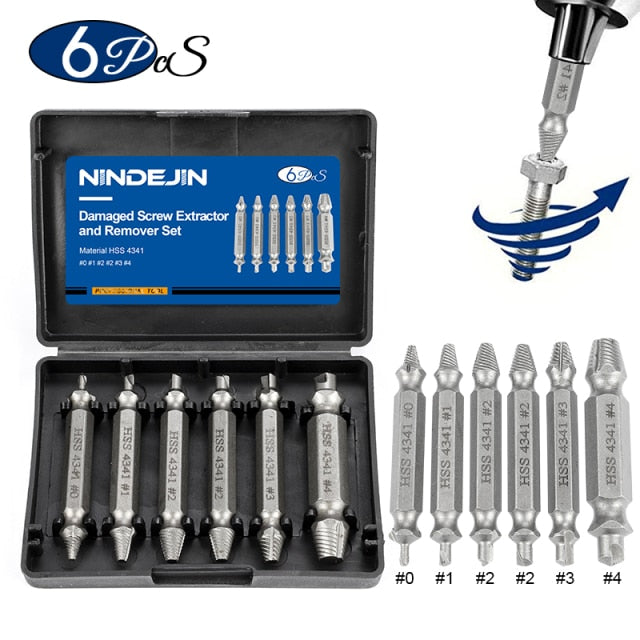 Damaged Screw Extractor, stripped screw remover, Drill Bit Extractor, Drill Set Broken Speed Out Bolt Extractor, Bolt Stud Remover