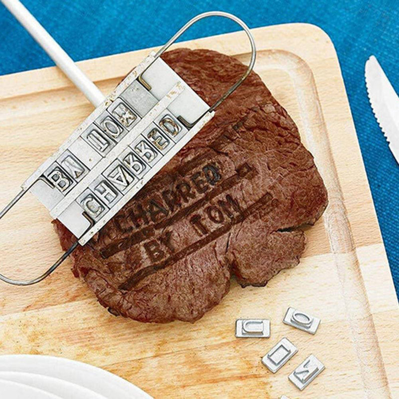Personalized Barbecue Branding Iron, BBQ Branding Iron: 55 Letters DIY Custom Branding Meat Iron