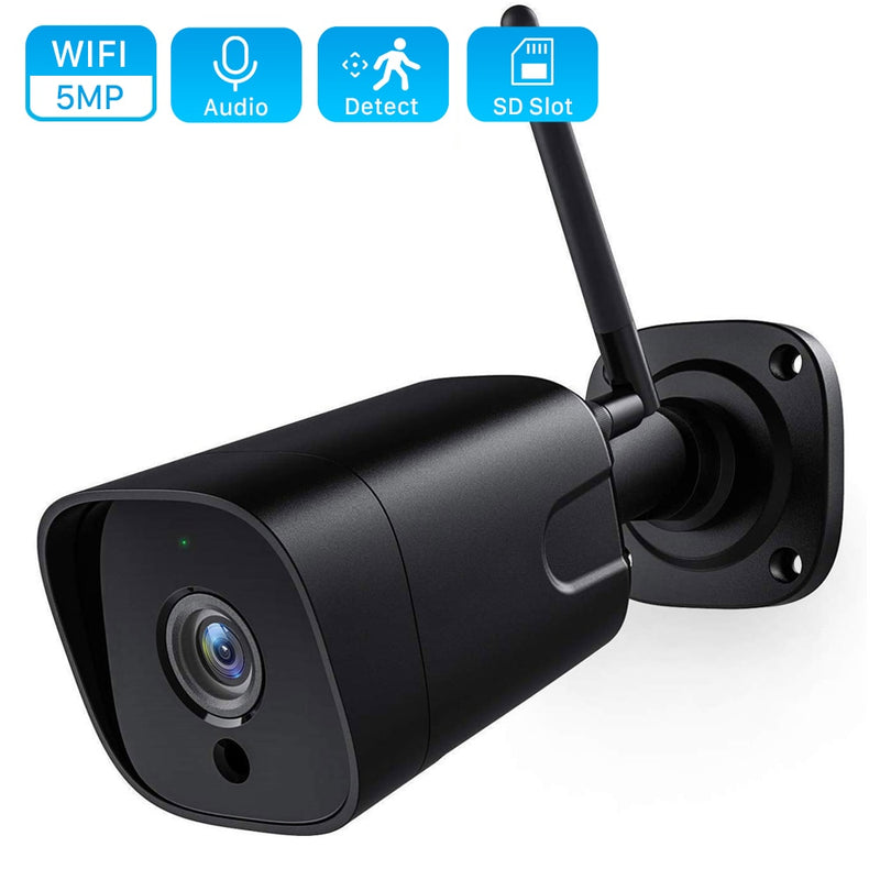 5MP Wireless IP Camera Outdoor 1080P 2MP AI Human Detect Security Camera Two Way Audio IR Night Vision Wifi Camera