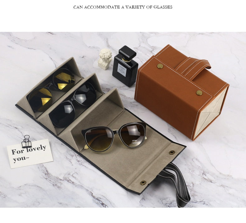 Multi Sunglasses Case, Glasses Organizer | Portable & Foldable Case Holder Travel Box