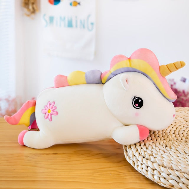 Big Size Kawaii Unicorn Stuffed Toy Soft Plush Animal Pillow Cute Unicornio Doll Kawaii Room Bed Decor Christmas Gift Girl&Kids
