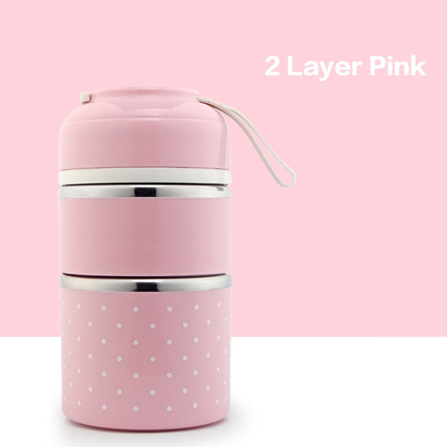 Portable Stainless Steel Lunch Box, For Kids Office Work, Leak-Proof Food Container,Thermal Food Storage