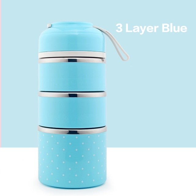 Portable Stainless Steel Lunch Box, For Kids Office Work, Leak-Proof Food Container,Thermal Food Storage