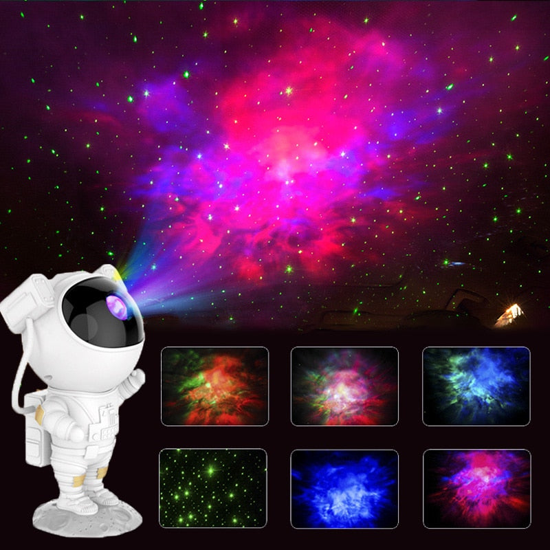 Astronaut Star Projector Night Light, Kids Galaxy Nebula Night Light Projector with Timer and Remote Control, Starry Night Light Projector