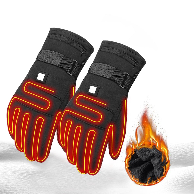 Winter Heated Gloves, Electric Heated Gloves, Motorcycle Heated Gloves, Mens and Womens Snow Heated Gloves