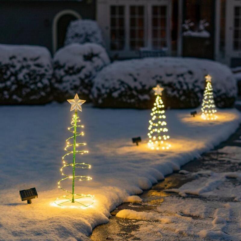 Christmas Tree Lights Christmas Spiral Tree LED Light Outdoor Christmas Tree Light Decoration 2021 Xmas Decor