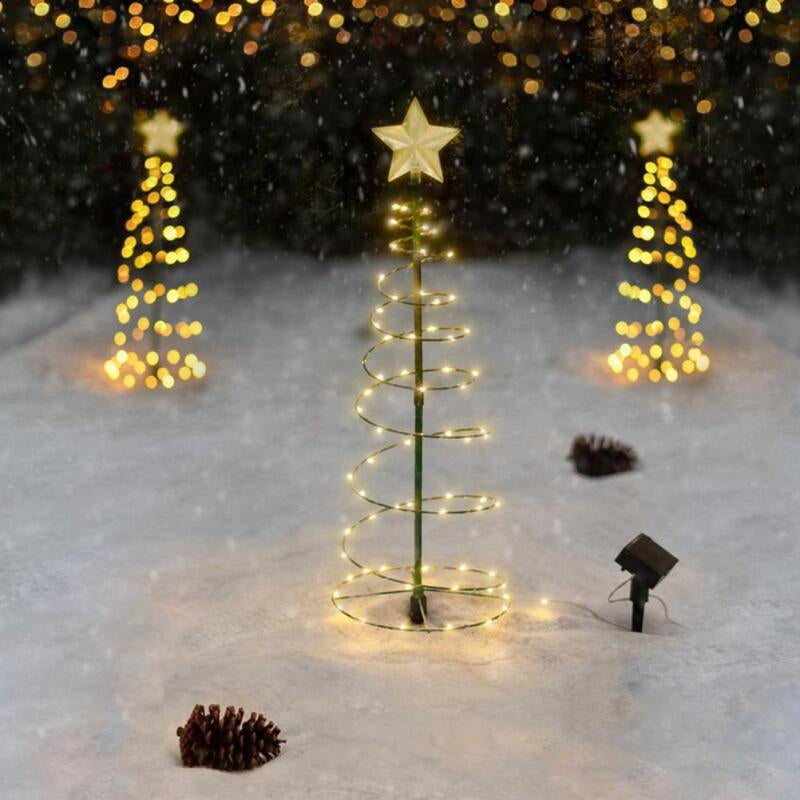 Christmas Tree Lights Christmas Spiral Tree LED Light Outdoor Christmas Tree Light Decoration 2021 Xmas Decor