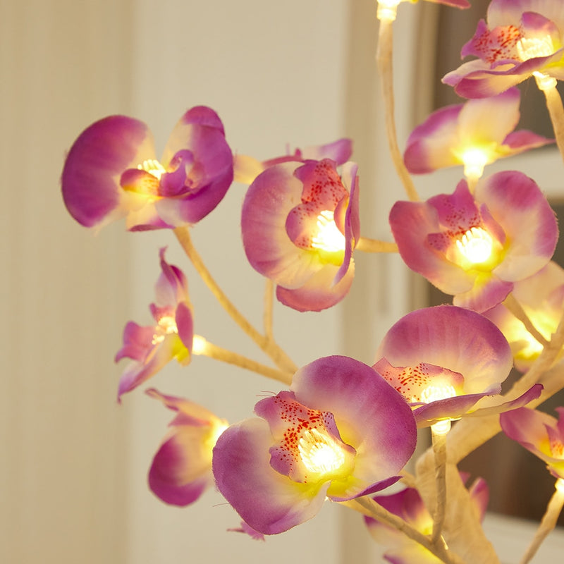 Led Orchid Everly Original Tree Lights Black, LED Orchid Rose Flower Tree Light Fairy Bonsai Table LED Night Light