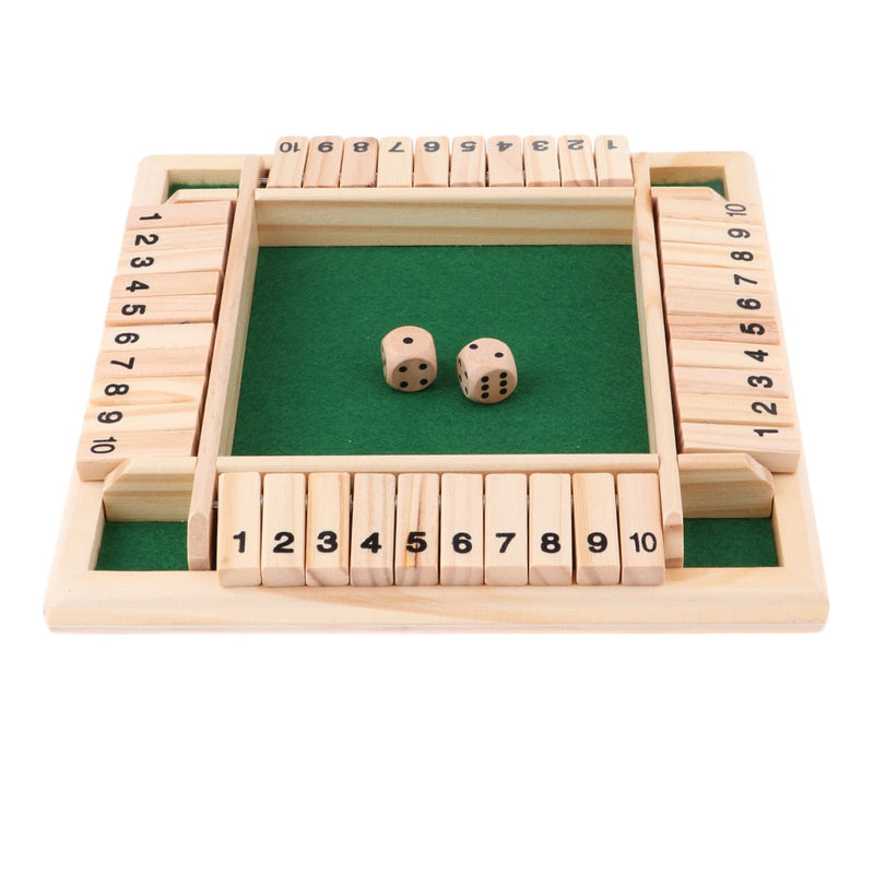 Family Board Game, Traditional Wooden Board Game Set; Dice & Wooden Pieces
