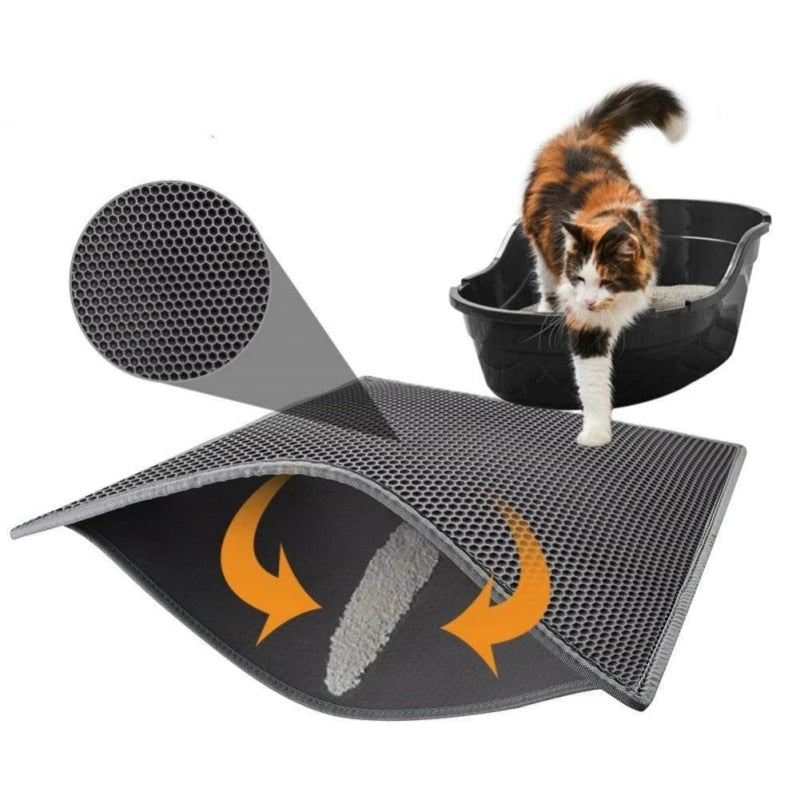 cat litter mat - Waterproof Double Layer Pet Matt