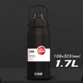 1300/1700ml Large Capacity Stainless Steel Portable Straw Thermos Bottle Outdoor Sports Vacuum Water Flask Thermal Insulated Cup