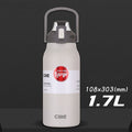 1300/1700ml Large Capacity Stainless Steel Portable Straw Thermos Bottle Outdoor Sports Vacuum Water Flask Thermal Insulated Cup