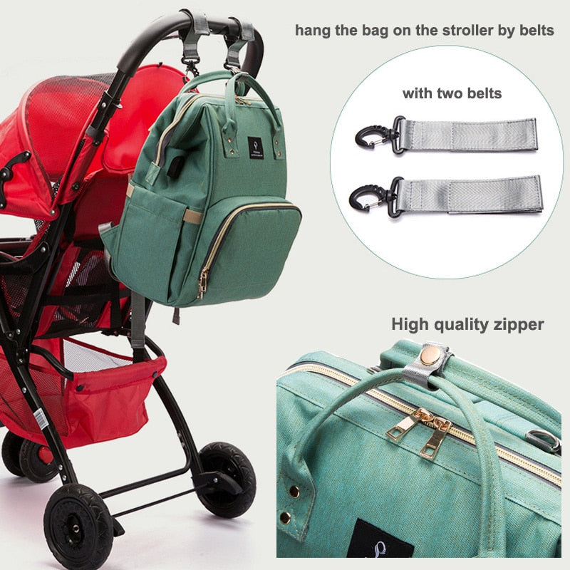NEW Waterproof Baby Diaper Bag With USB Interface New Born Essentials, Shower party Gift