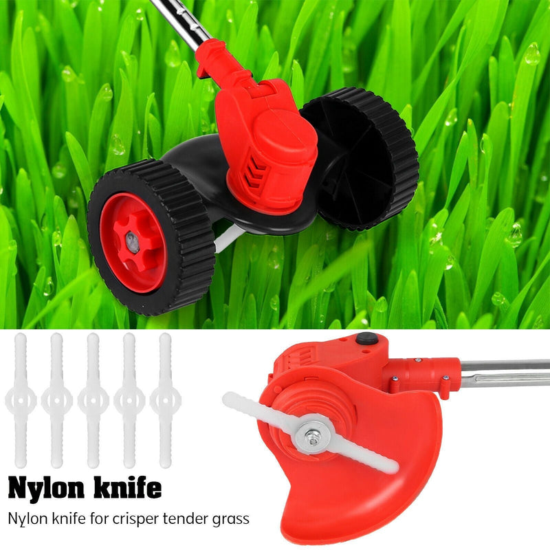Weed Eater With Wheels, Grass String Trimmer Cutter Portable Batteries