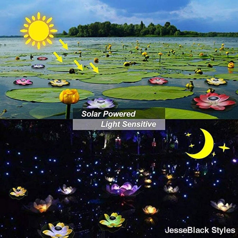 Solar Powered floating Flower Lights