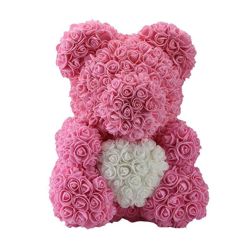 YourWorldShop 40cm (15") Pink Luxury Rose Bears 25321622-40cm-bear-3