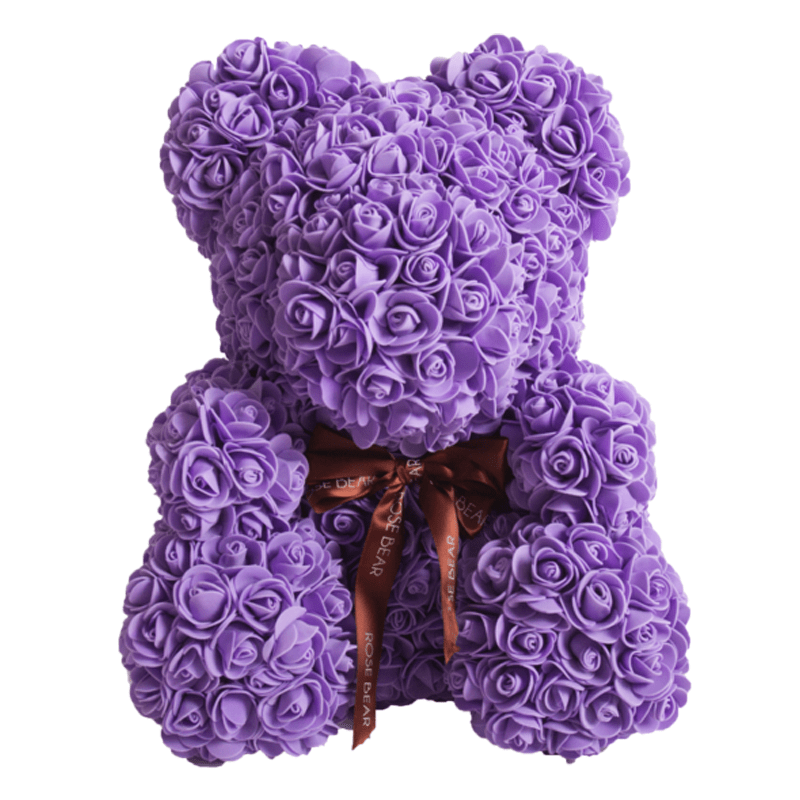 YourWorldShop 40cm (15") Purple Luxury Rose Bears