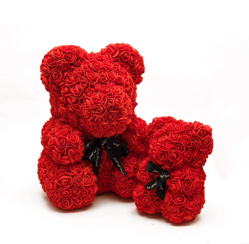 YourWorldShop 40cm (15") Red Luxury Rose Bears 25321622-40cm-bear-2